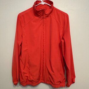 Ultralight Quick Dry Womens zip up windbreaker jacket - salmon - size M